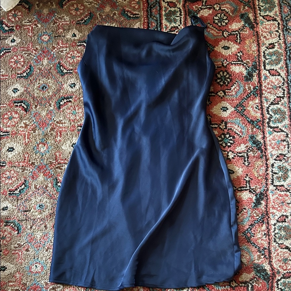 Urban Outfitters Strapless Navy Dress